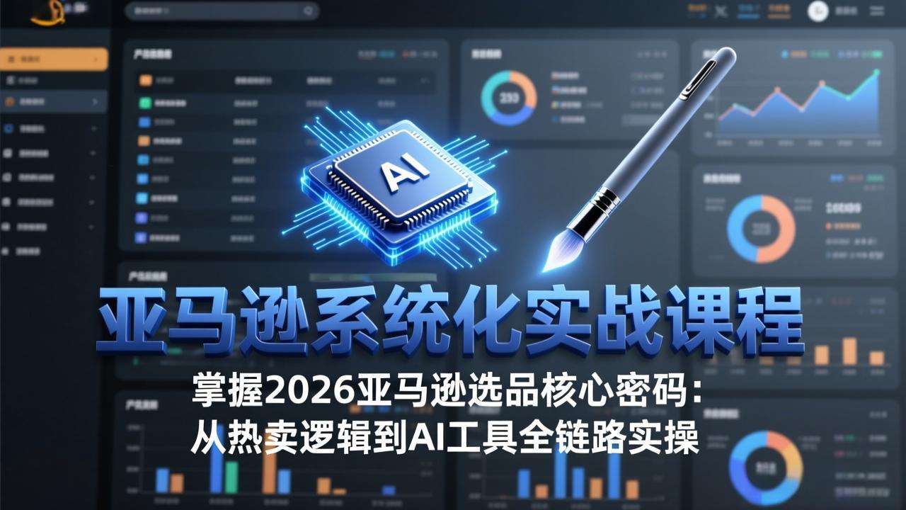 亚马逊系统化实战课-更新3月：2026最新选品方法论，从热卖原因分析到AI作图，提升选品成功率-智富思维学堂