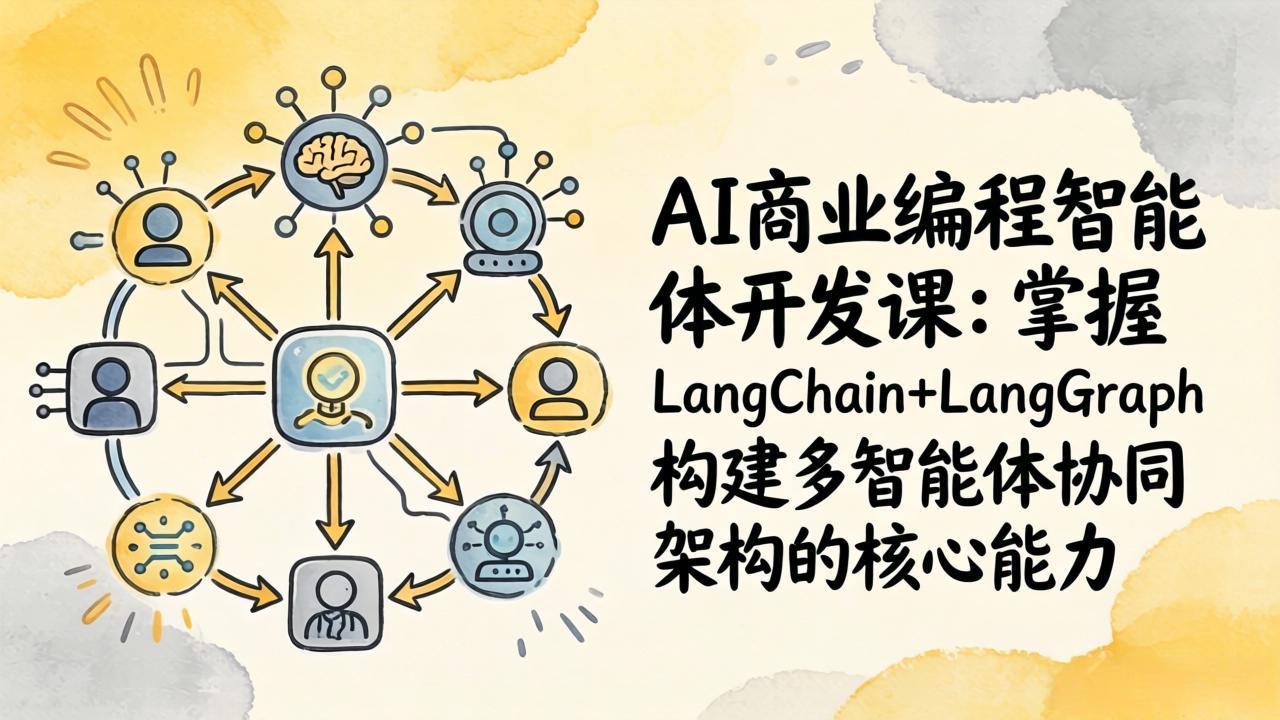 AI商业编程智能体开发课:掌握LangChain+LangGraph构建多智能体协同架构的核心能力-智富思维学堂