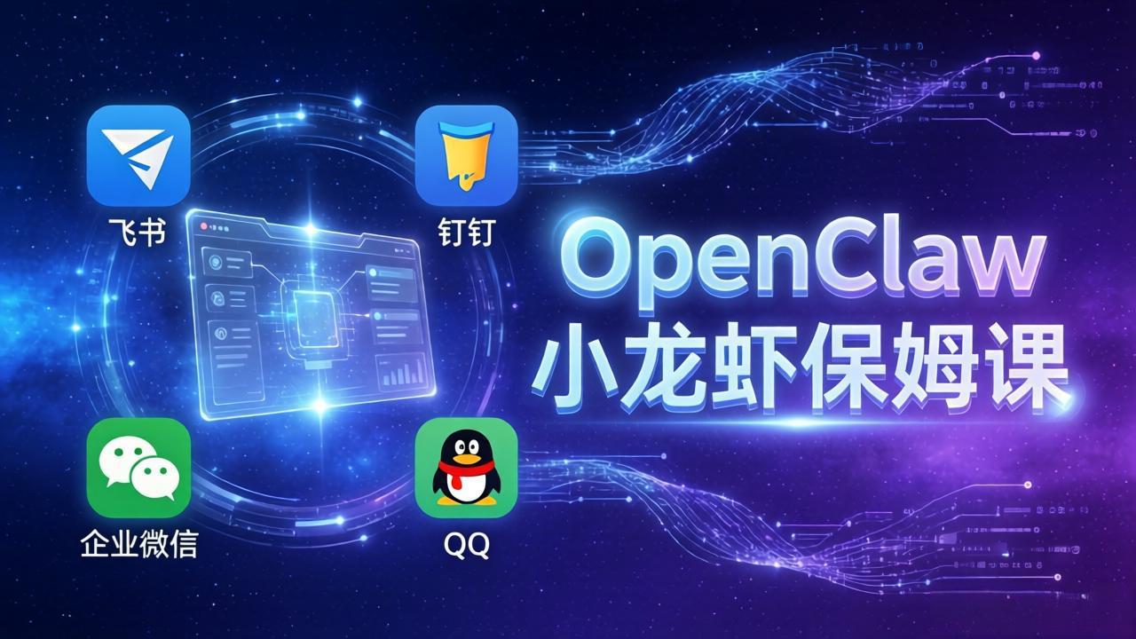 OpenClaw小龙虾保姆课: Windows/macOS/Linux/Docker全系统安装,飞书+钉钉+企业微信+QQ 全接入-智富思维学堂