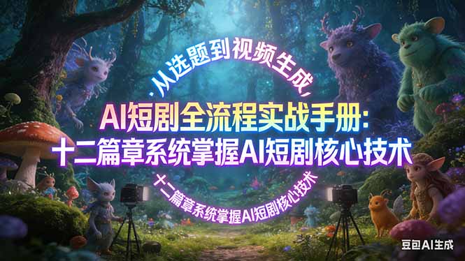 AI 短剧全流程实战手册：从选题到视频生成，十二篇章系统掌握 AI 短剧核心技术-智富思维学堂