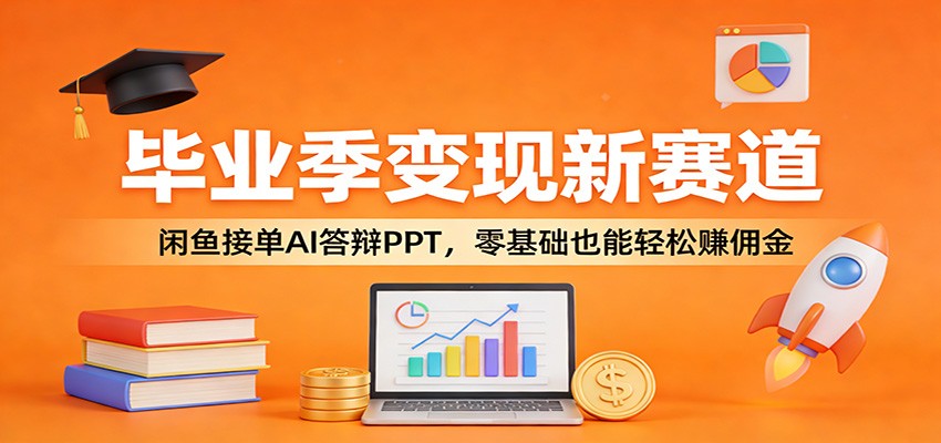 毕业季变现新赛道：闲鱼接单AI答辩PPT，零基础也能轻松赚佣金-智富思维学堂