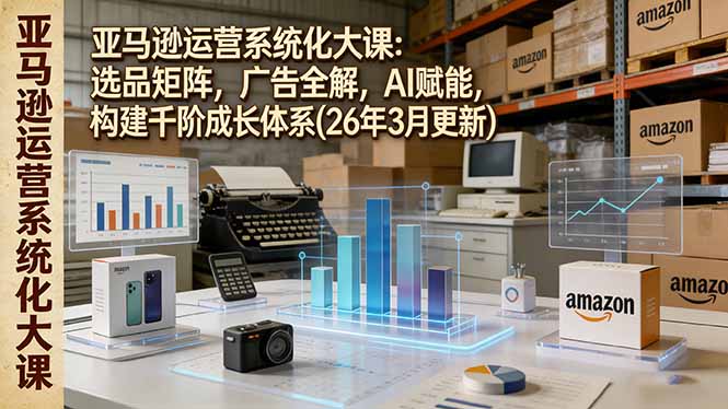 亚马逊运营系统化大课：选品矩阵，广告全解，AI赋能，构建千阶成长体系(26年3月更新-智富思维学堂