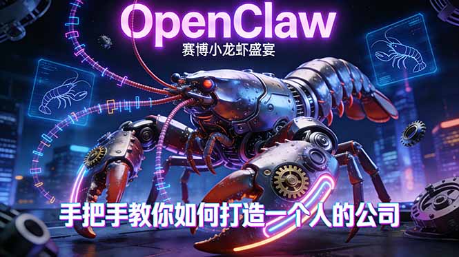 OpenClaw，小龙虾-从产品到爆款的成长之路，手把手教你如何打造一个人的公司-智富思维学堂