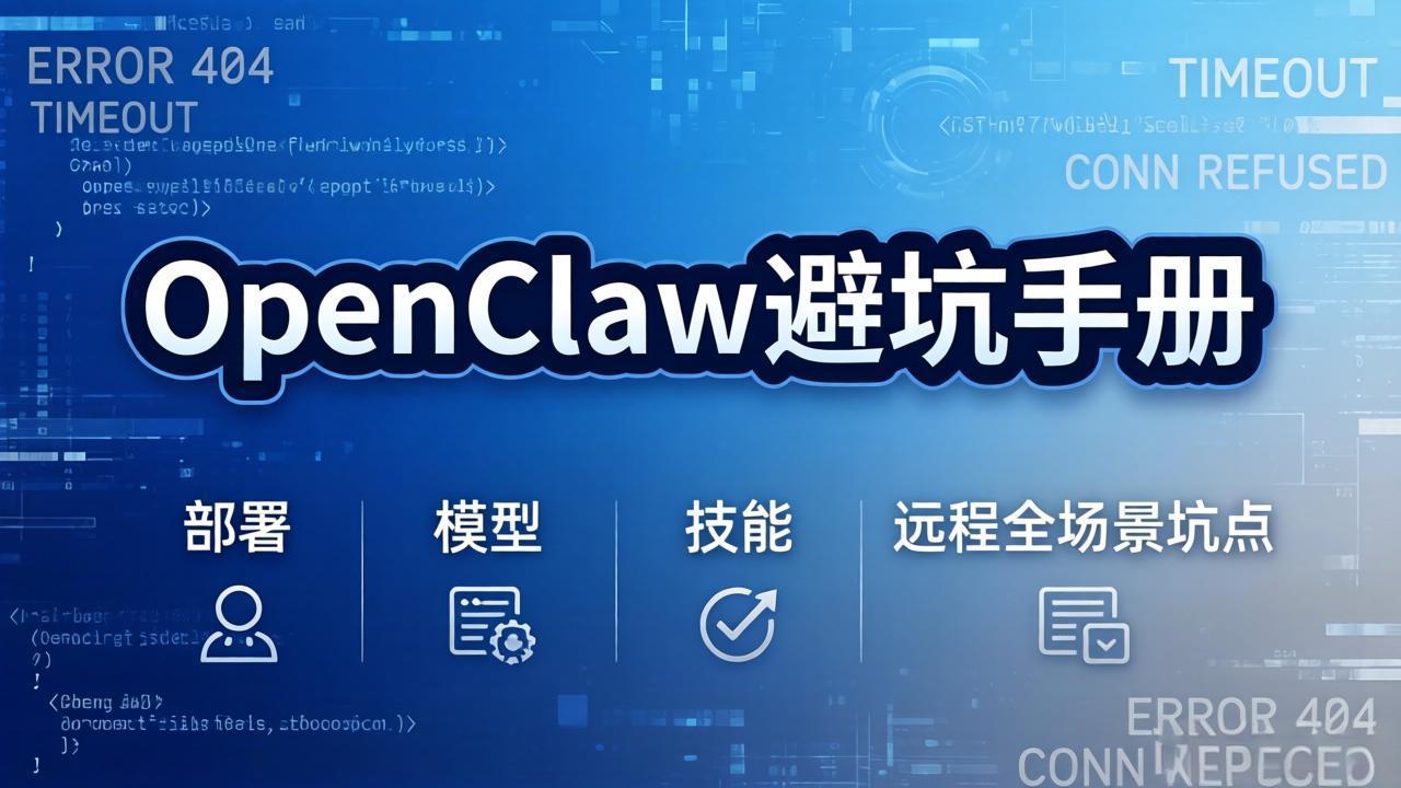 OpenClaw避坑手册：部署+模型+技能+远程全场景坑点，一次性给你说全，少走弯路-智富思维学堂