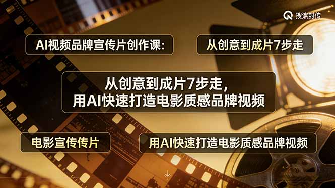 AI视频品牌宣传片创作课：从创意到成片7步走，用AI快速打造电影质感品牌视频-智富思维学堂