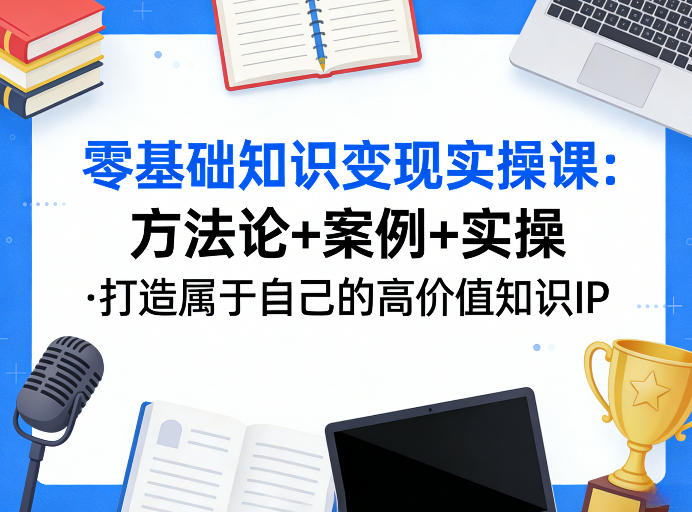 零基础知识变现实操课，方法论+案例+实操，打造属于自己的高价值知识IP-智富思维学堂