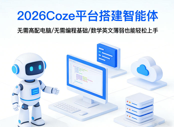 2026Coze平台搭建智能体，无需高配电脑、无需编程基础，哪怕数学和英文薄弱也能轻松上手-智富思维学堂