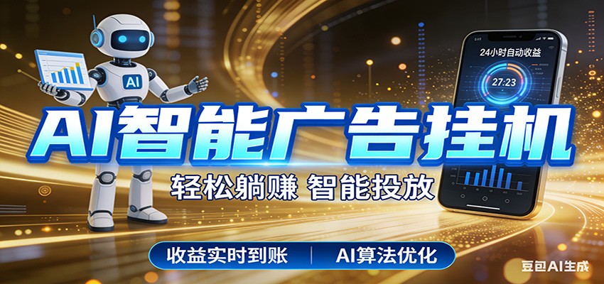 智能广告挂机新时代,利用碎片化时间实现稳定被动收益,AI帮你持续盈利-智富思维学堂