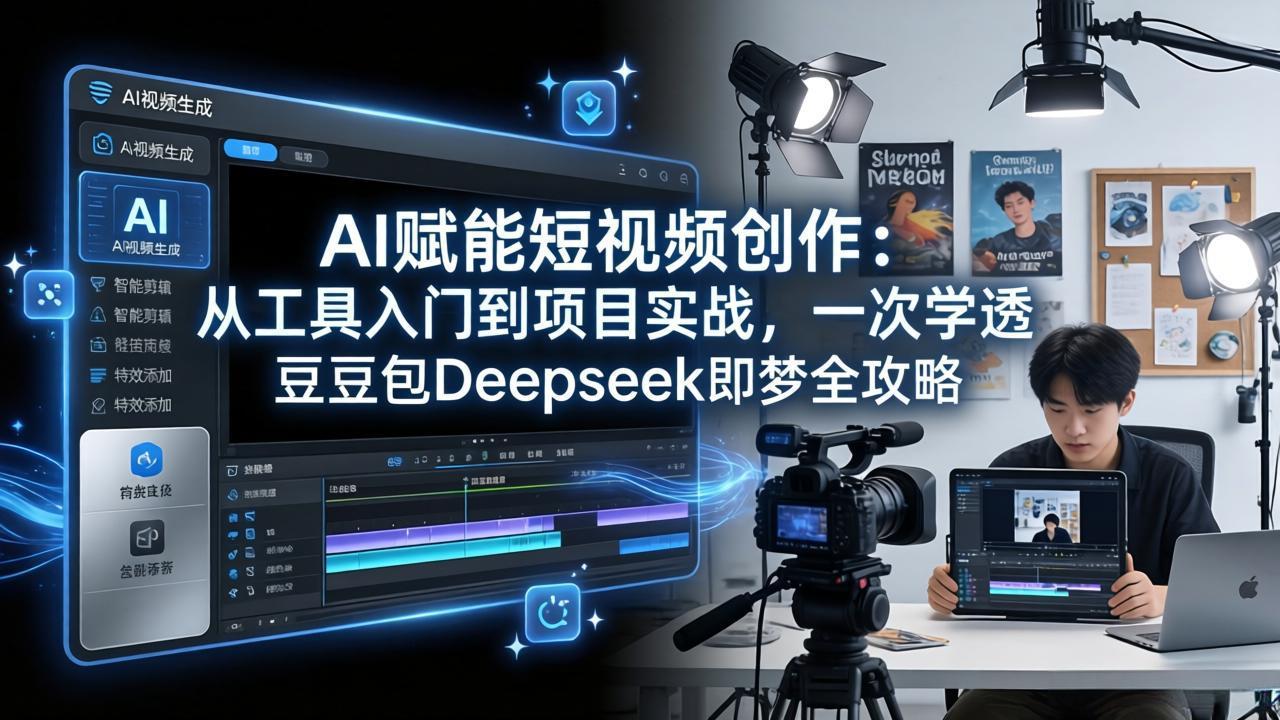 AI赋能短视频创作：从工具入门到项目实战，一次学透豆包Deepseek即梦全攻略-智富思维学堂