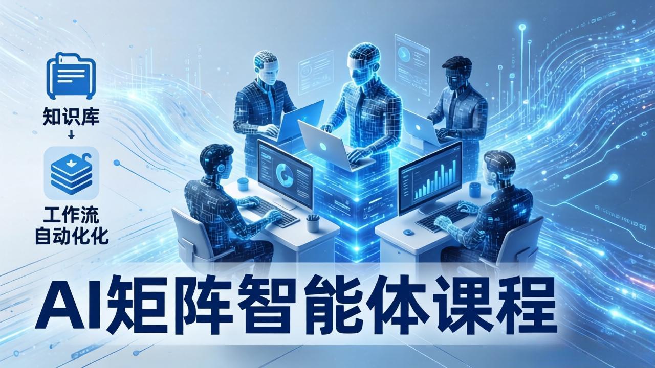 AI矩阵智能体实战:100个数字员工批量生产内容,文本知识库+工作流自动化全搞定-智富思维学堂