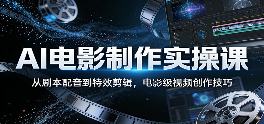 AI电影制作实操课:从剧本配音到特效剪辑,电影级视频创作技巧-智富思维学堂