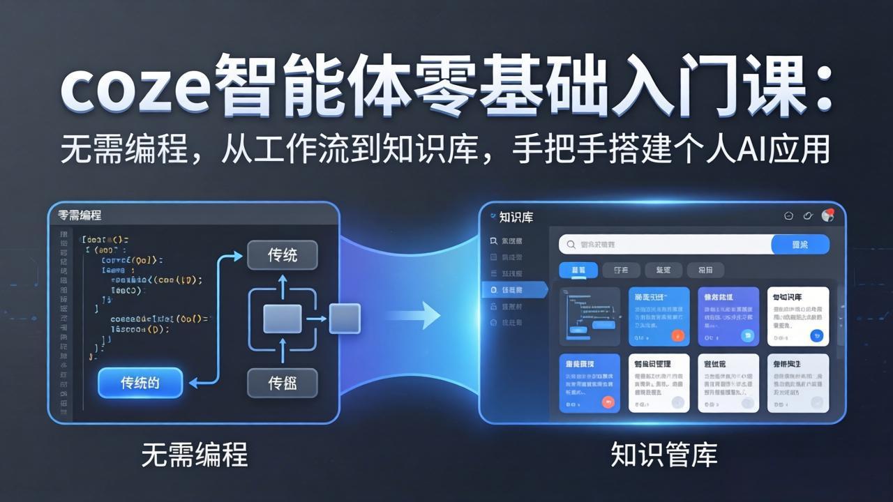 coze智能体零基础入门课:无需编程,从工作流到知识库,手把手搭建个人AI应用-智富思维学堂