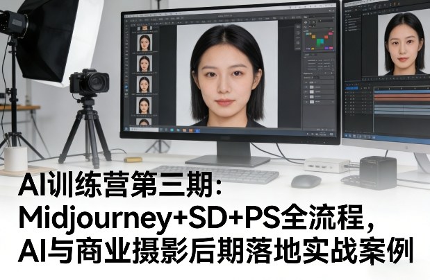 AI训练营第三期：Midjourney+SD+PS全流程，AI与商业摄影后期落地实战案例-智富思维学堂