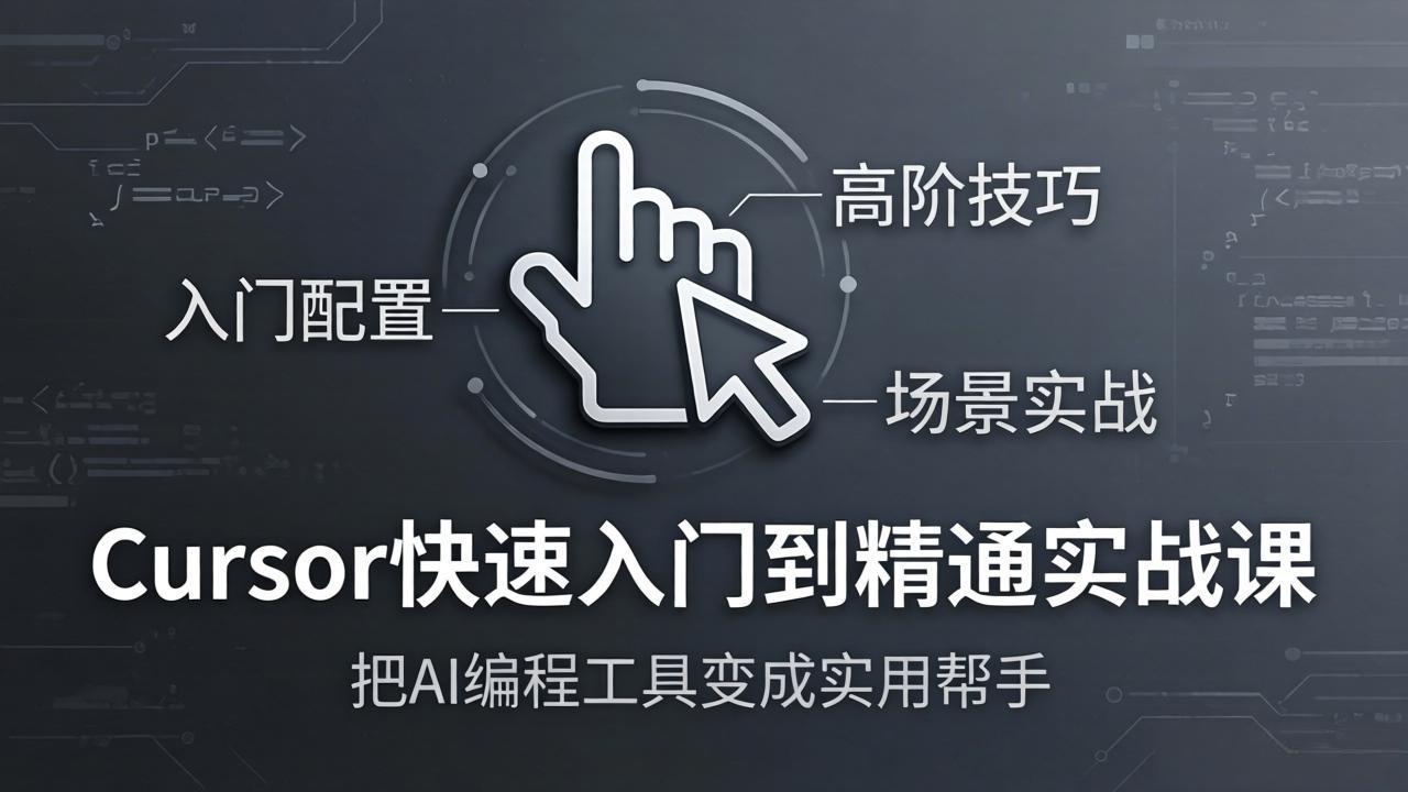 Cursor快速入门到精通实战课：入门配置+高阶技巧+场景实战，把AI编程工具变成实用帮手-智富思维学堂