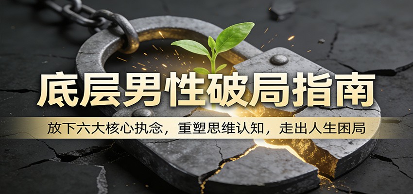 底层男性破局指南：放下六大核心执念，重塑思维认知，走出人生困局-智富思维学堂