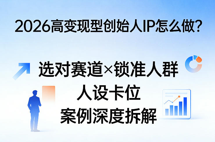 2026高变现型创始人IP怎么做？选对赛道×锁准人群×人设卡位×案例深度拆解-智富思维学堂