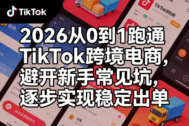 2026从0到1跑通TikTok跨境电商,避开新手常见坑,逐步实现稳定出单-智富思维学堂