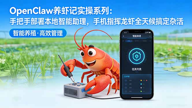 OpenClaw养虾记实操系列-更新:手把手部署本地智能助理,手机指挥龙虾全天候搞定杂活-智富思维学堂