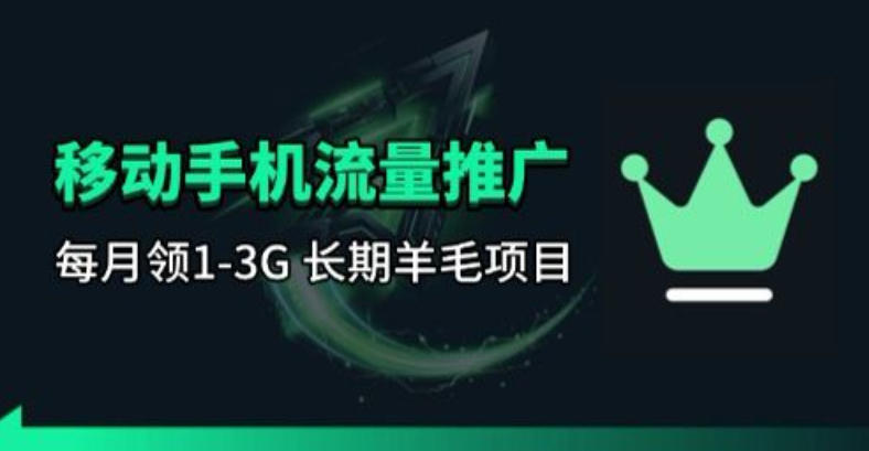 手机流量领取推广_每月一轮,刚需类的长期项目-智富思维学堂
