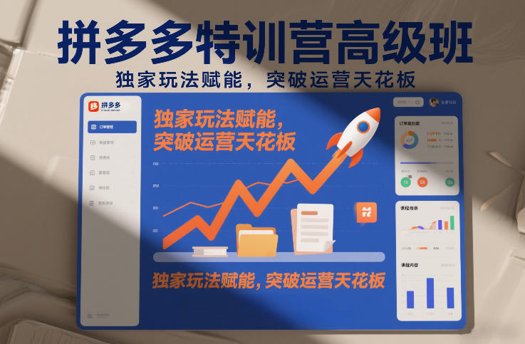 拼多多特训营高阶班，独家玩法赋能，突破运营天花板(更新26年4月1日)-智富思维学堂