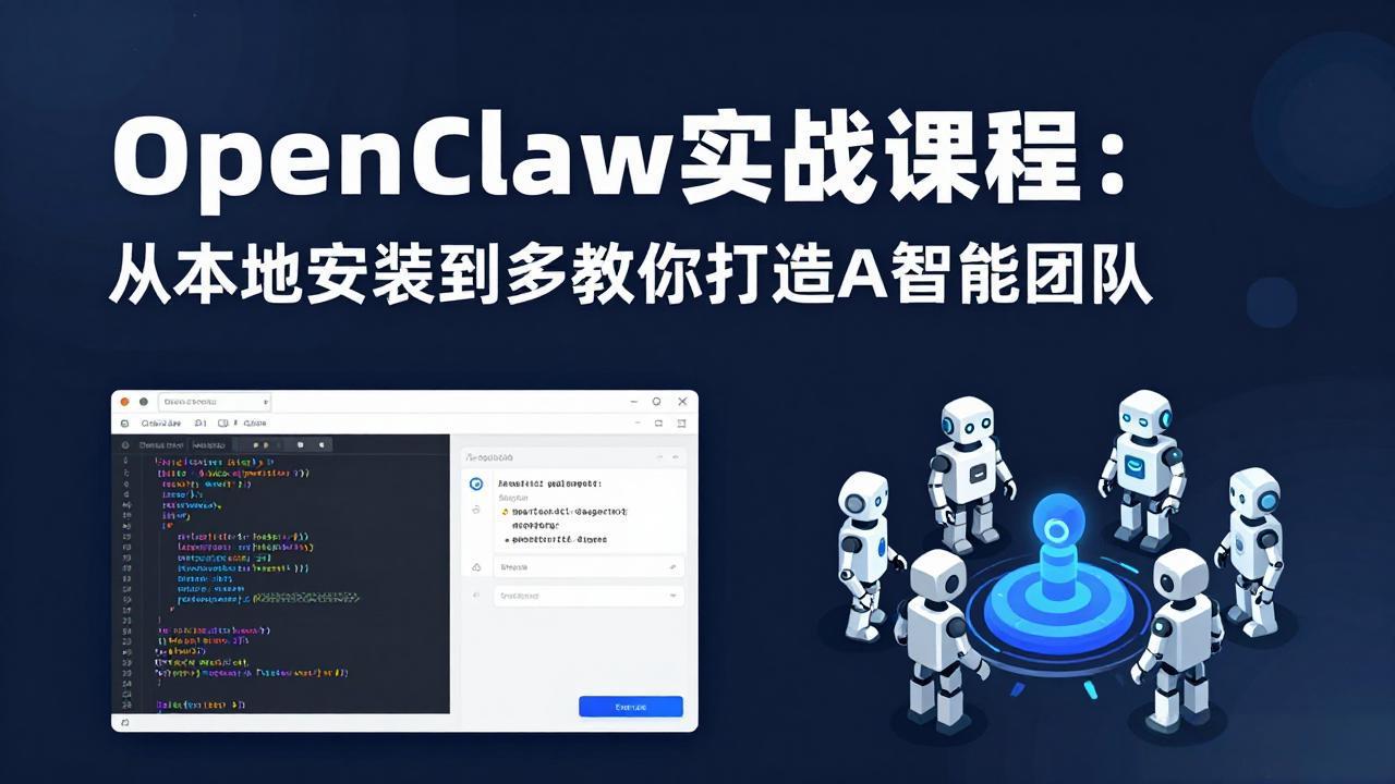 OpenClaw实战课程:从本地安装到多Agent协同,手把手教你打造AI智能团队-智富思维学堂
