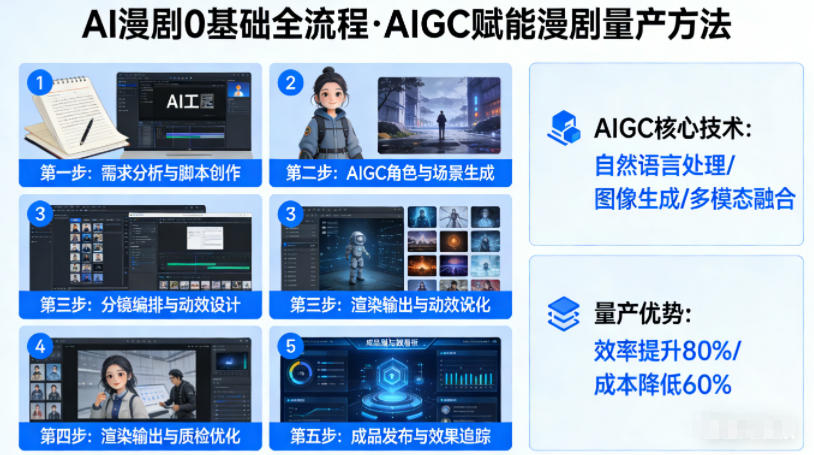 AI漫剧0基础全流程，快速掌握AIGC赋能的漫剧量产方法-智富思维学堂
