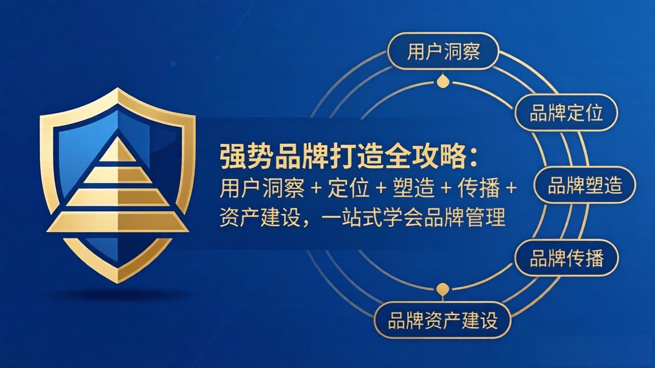 强势品牌打造全攻略:用户洞察 + 定位 + 塑造 + 传播 + 资产建设,一站式学会品牌管理-智富思维学堂