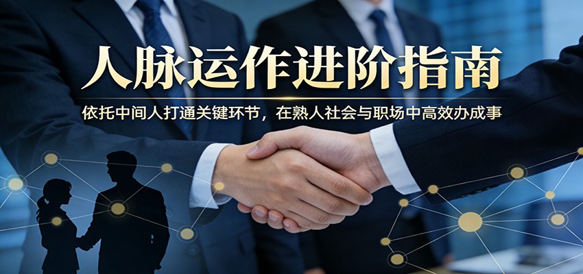 付费文章:人脉运作进阶指南,依托中间人打通关键环节,在熟人社会与职场中高效办成事-智富思维学堂