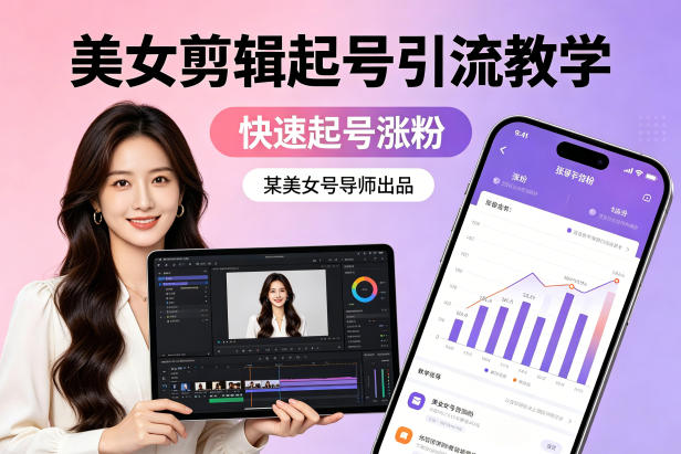 某美女号导师出品：美女剪辑起号引流教学，快速起号涨粉-智富思维学堂