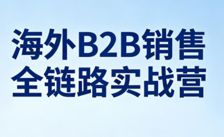 雨哥·海外B2B销售全链路实战营-智富思维学堂