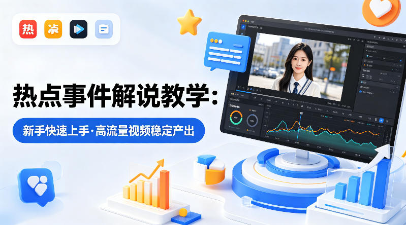 某大V的热点事件解说教学,新手也能快速上手,稳定产出高流量解说视频-智富思维学堂