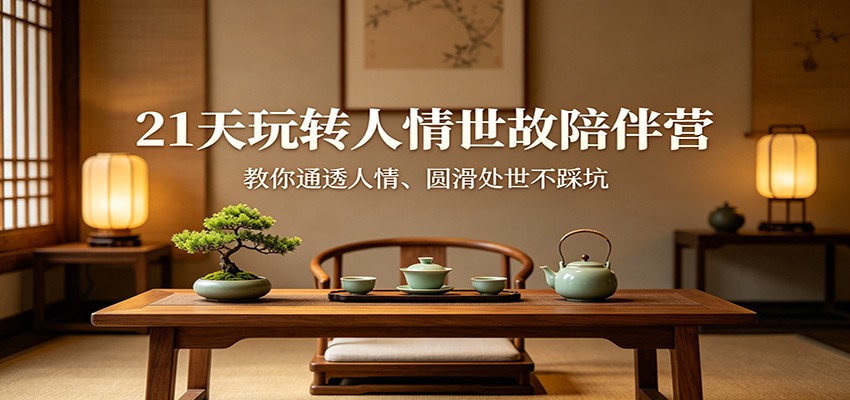 21天玩转人情世故陪伴营：教你通透人情、圆滑处世不踩坑-智富思维学堂