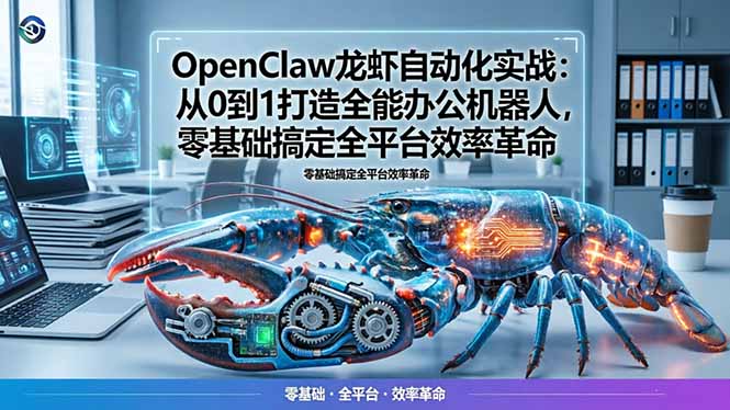 OpenClaw龙虾自动化实战：从0到1打造全能办公机器人，零基础搞定全平台效率革命-智富思维学堂