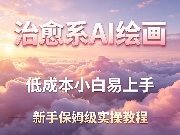 治愈系AI绘画提示词项目，低成本小白易上手，每天10分钟，新手保姆级实操教程-智富思维学堂