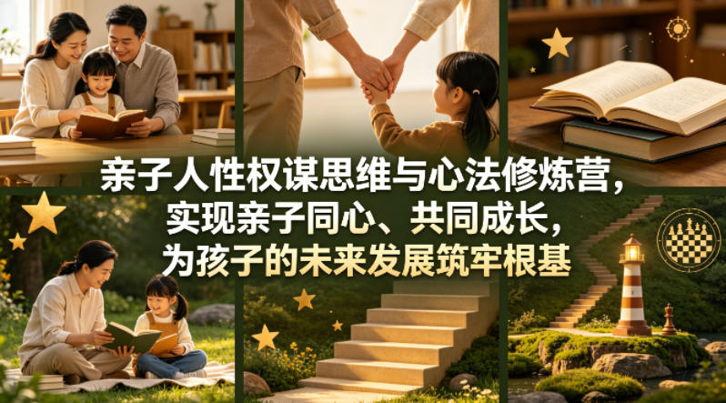 亲子人性权谋思维与心法修炼营，实现亲子同心、共同成长，为孩子的未来发展筑牢根基【音频】-智富思维学堂