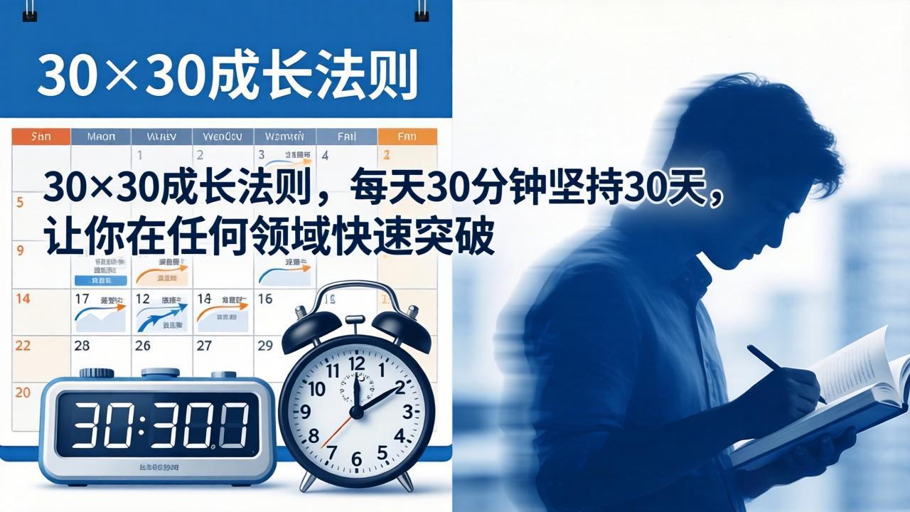 付费文章：30×30成长法则，每天30分钟坚持30天，让你在任何领域快速突破-智富思维学堂