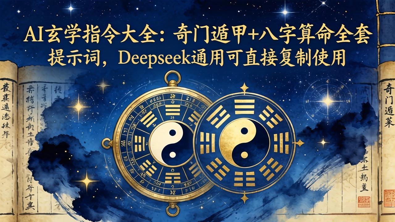 AI玄学指令大全：奇门遁甲+八字算命全套提示词，Deepseek通用可直接复制使用-智富思维学堂