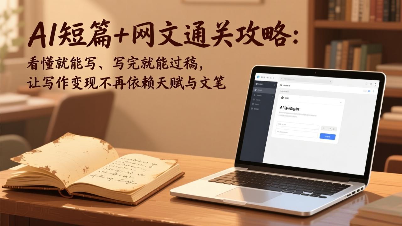 AI短篇+网文通关攻略-更新4月：看懂就能写、写完就能过稿，让写作变现不再依赖天赋与文笔-智富思维学堂