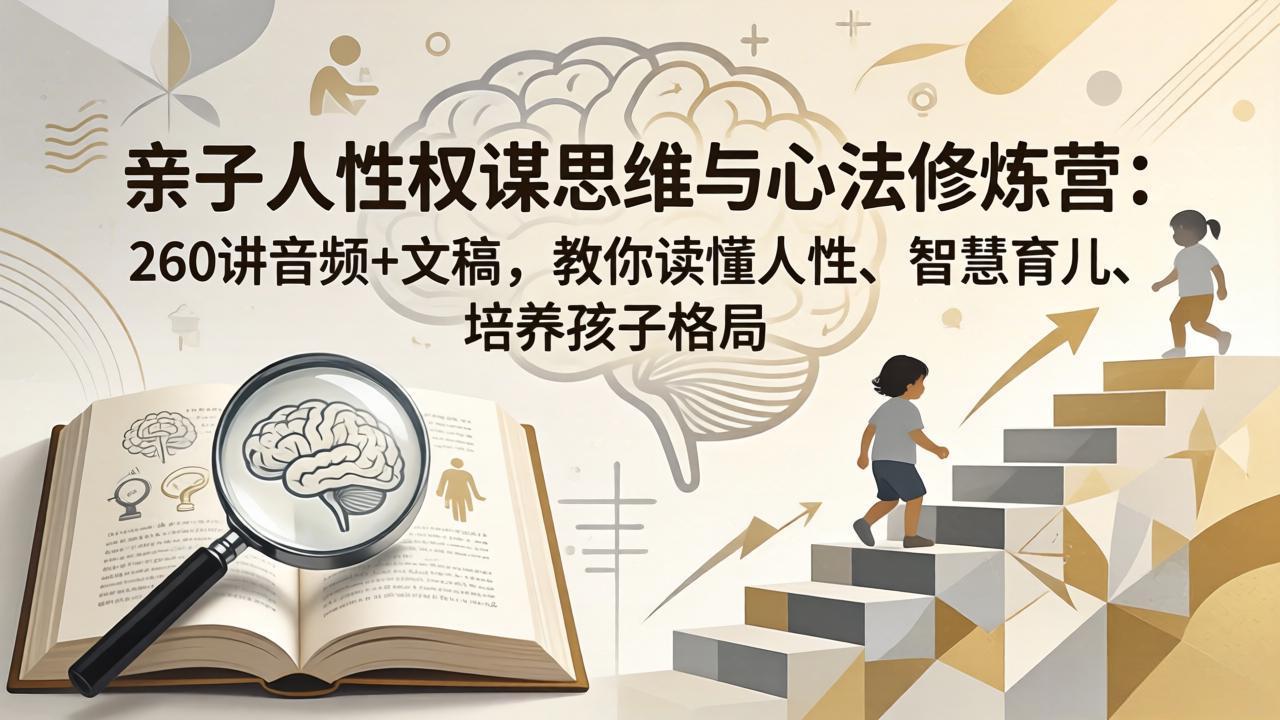 亲子人性权谋思维与心法修炼营：260讲音频+文稿，教你读懂人性、智慧育儿、培养孩子格局-智富思维学堂