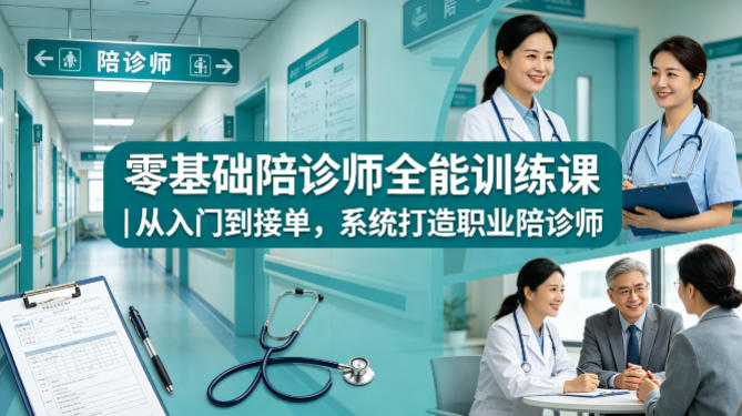 零基础陪诊师全能训练课｜从入门到接单，系统打造职业陪诊师-智富思维学堂