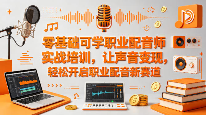 零基础可学职业配音师实战培训，让声音变现，轻松开启职业配音新赛道-智富思维学堂