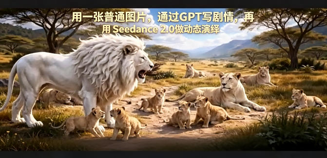 用一张普通图片，通过GPT写剧情，再用Seedance 2.0做动态演绎，居然能生成迪士尼风格搞笑动画-智富思维学堂