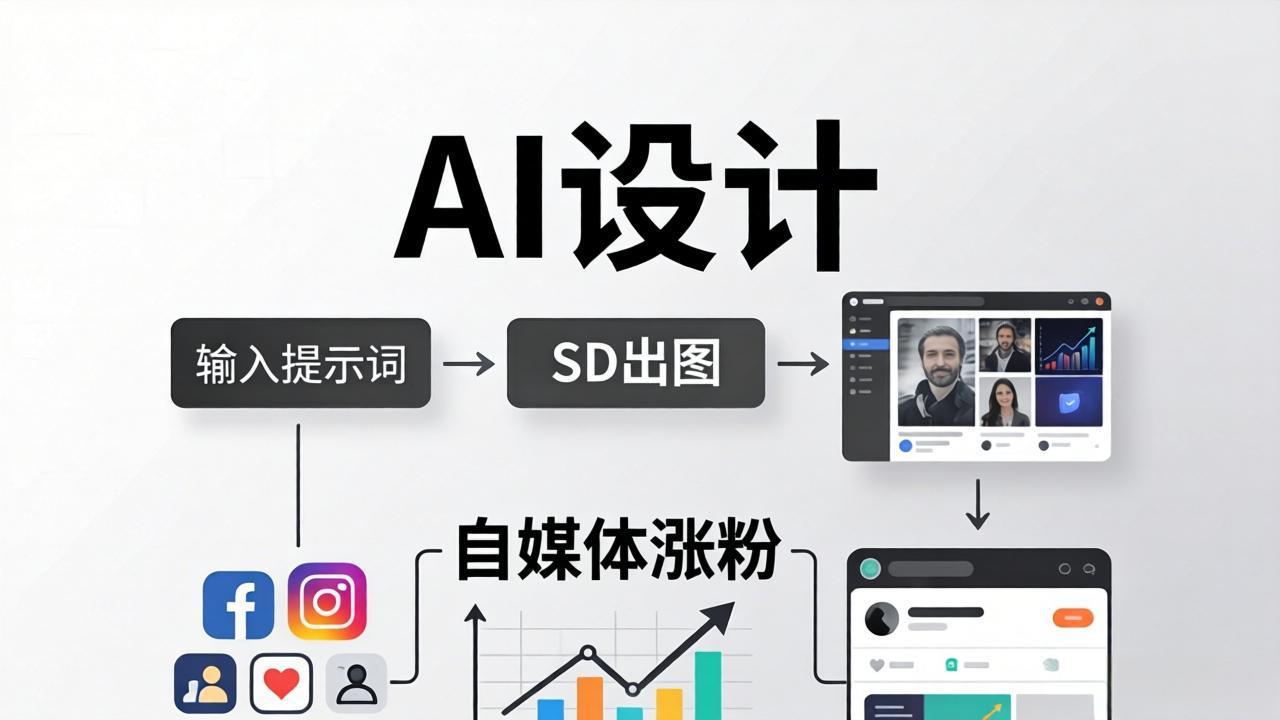 人人都是AI设计师：SD出图+自媒体涨粉一站教学，告别图文素材焦虑，AI设计让你轻松避开内卷-智富思维学堂