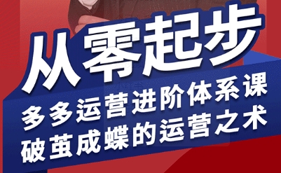 拼多多运营进阶系统课，从零起步，多多运营进阶体系课，破茧成蝶的运营之术(更新26年4月)-智富思维学堂