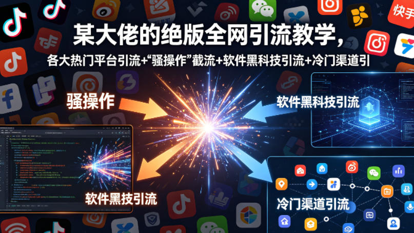 某大佬的绝版全网引流教学，各大热门平台引流+-智富思维学堂