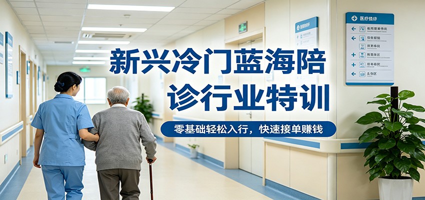 新兴冷门蓝海陪诊行业特训，零基础轻松入行，快速接单赚钱-智富思维学堂