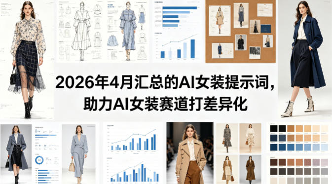 2026年4月汇总的AI女装提示词，助力AI女装赛道打差异化-智富思维学堂