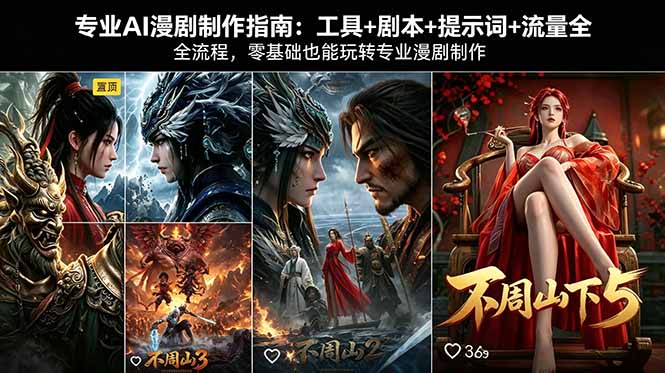 专业AI漫剧制作指南：工具+剧本+提示词+流量全流程，零基础也能玩转专业漫剧制作-智富思维学堂