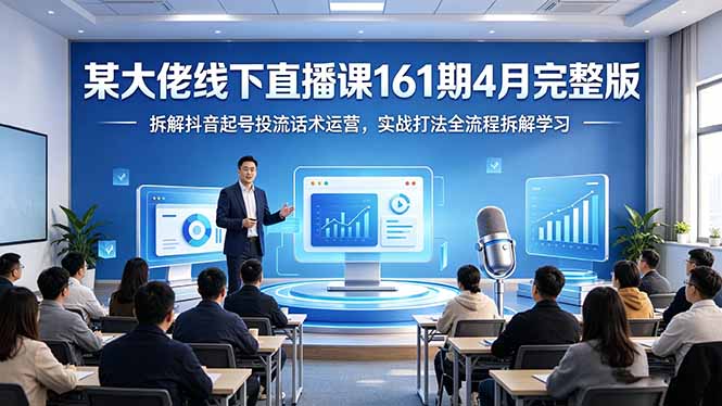 某大佬线下直播课161期4月完整版，拆解抖音起号投流话术运营，实战打法全流程拆解学习-智富思维学堂