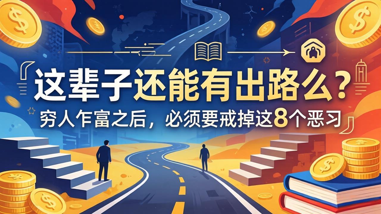 关于人生两篇付费文章【这辈子还能有出路么？】【穷人乍富之后，必须要戒掉这8个恶习】-智富思维学堂